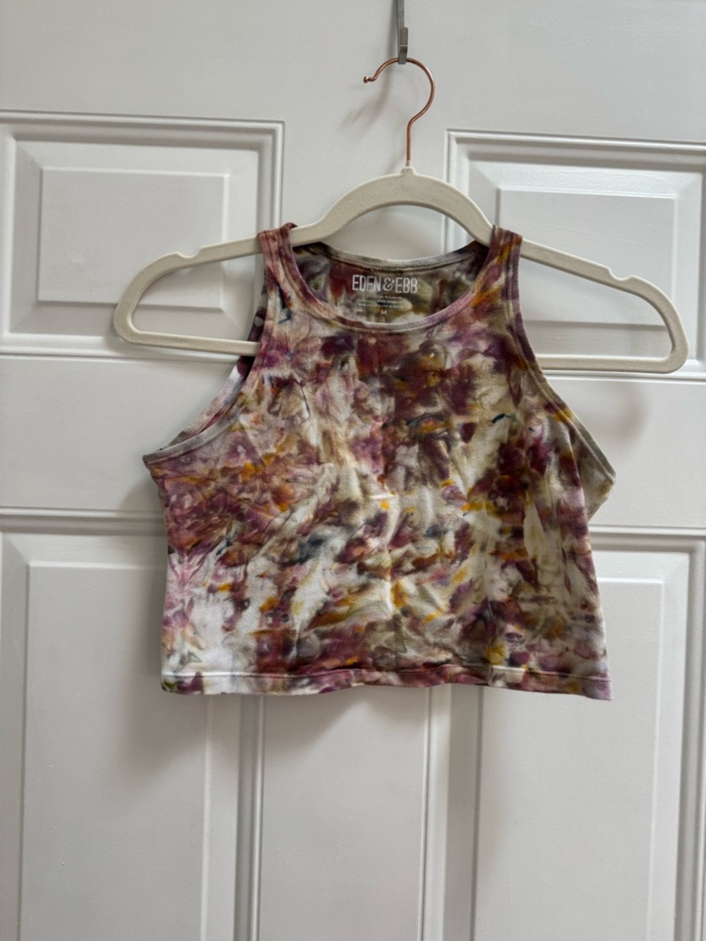 Tie-Dye Cropped Tank Top - Multi Pink